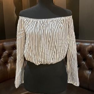 Windsor Off The Shoulder Striped Top